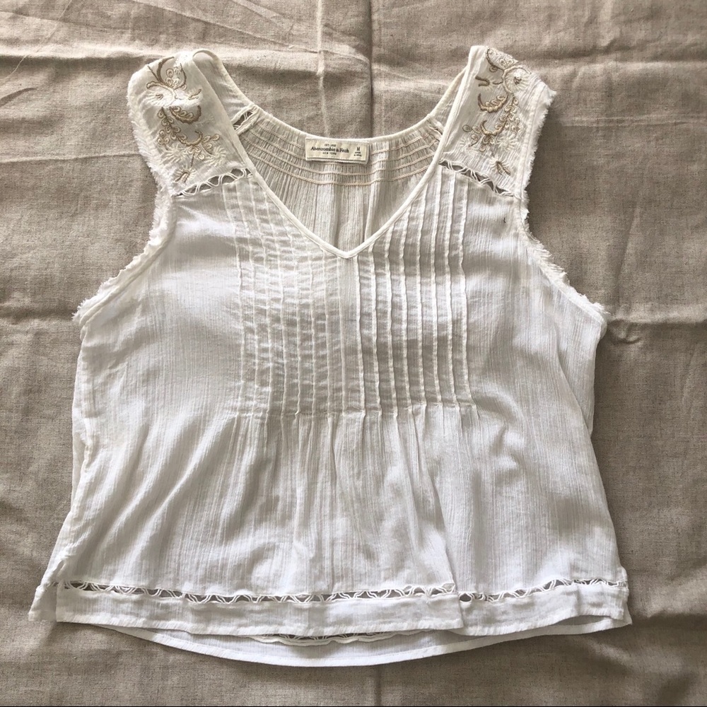 Abercrombie White Muslin Blouse